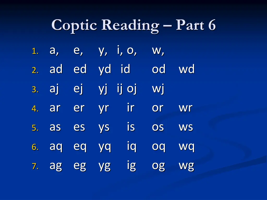 coptic reading part 6