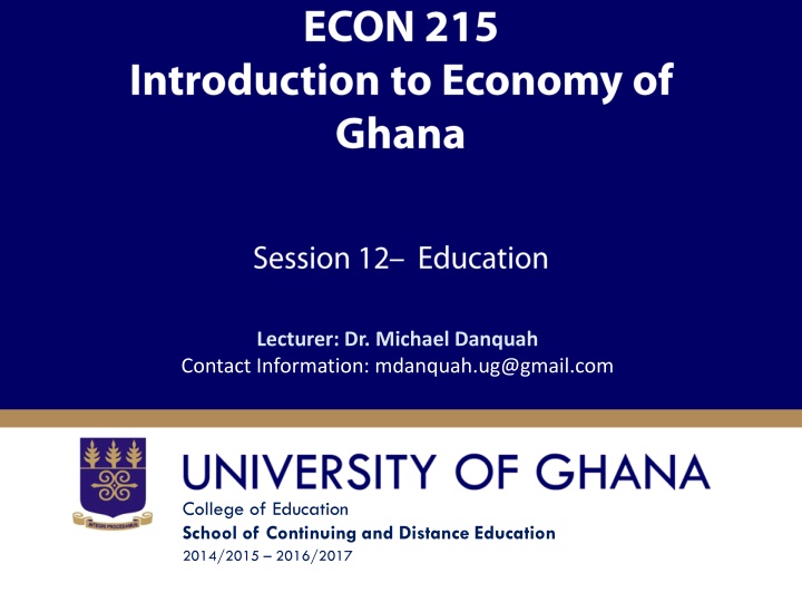 lecturer dr michael danquah contact information