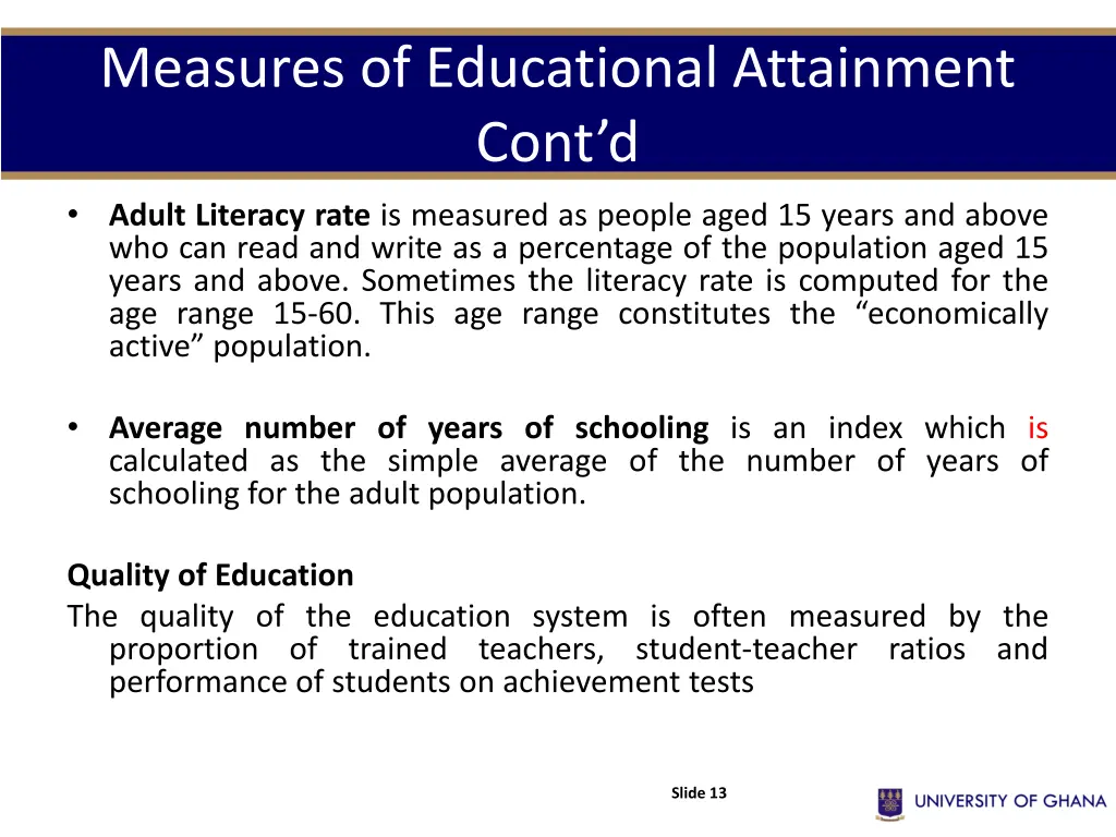 measures of educational attainment cont d 2