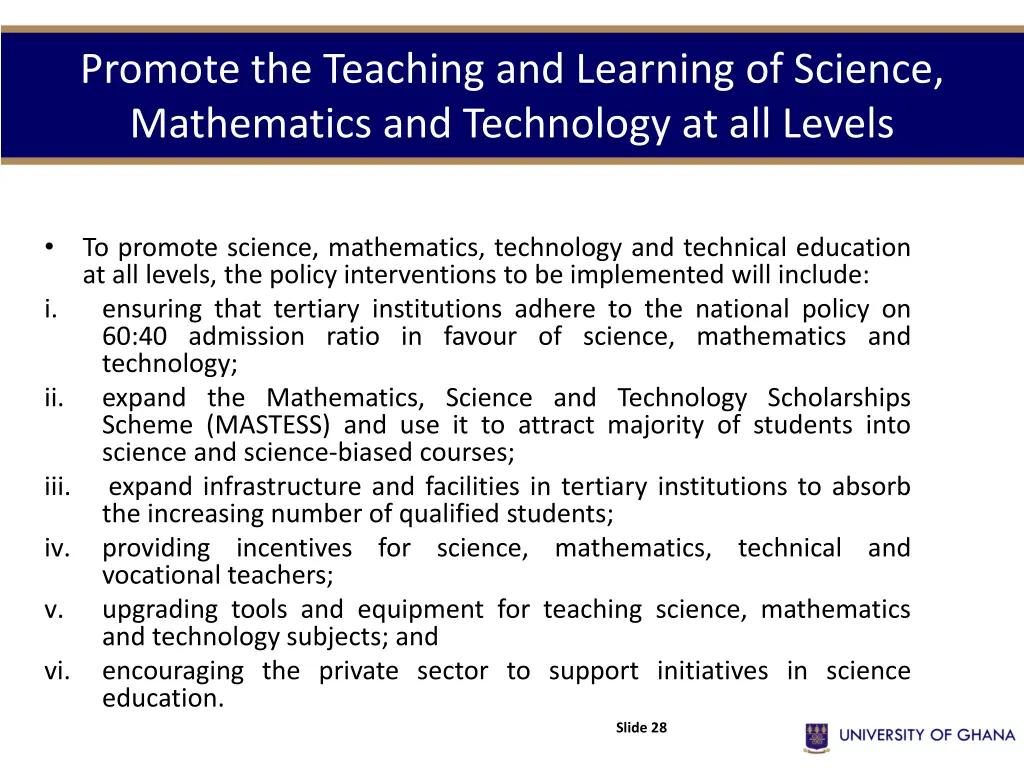 promote the teaching and learning of science