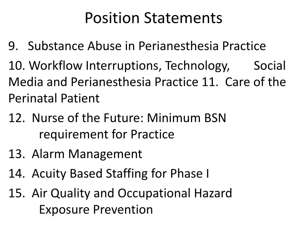 position statements 1