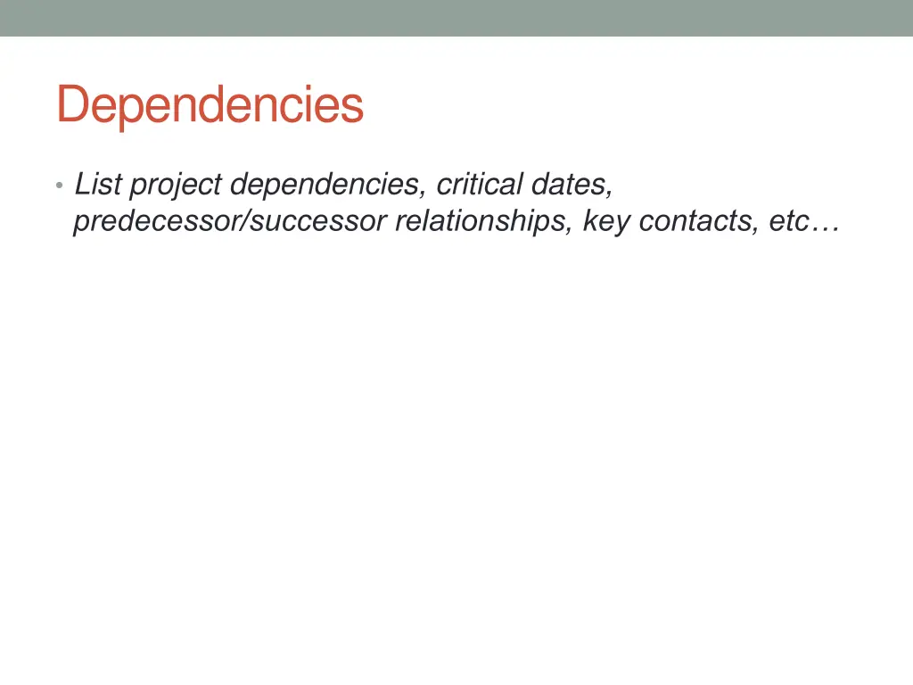 dependencies