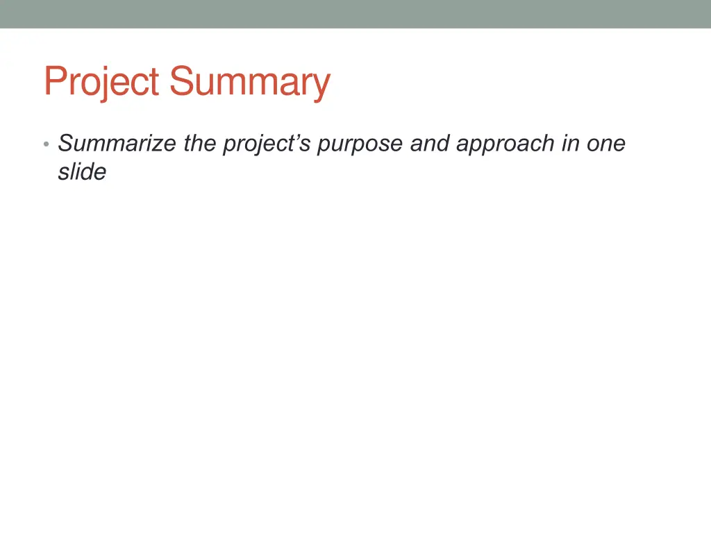 project summary