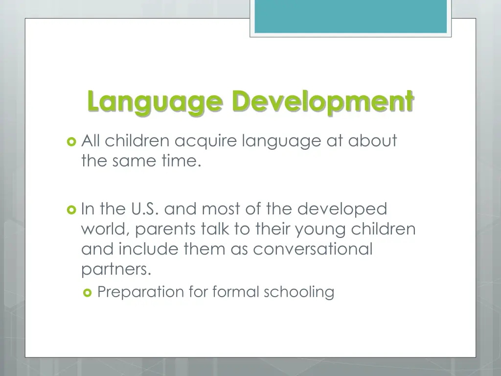 language development