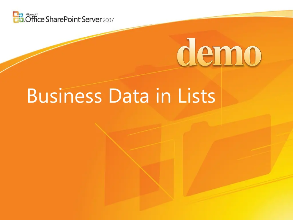 business data in lists