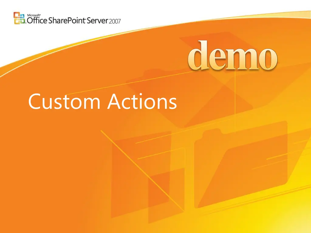 custom actions