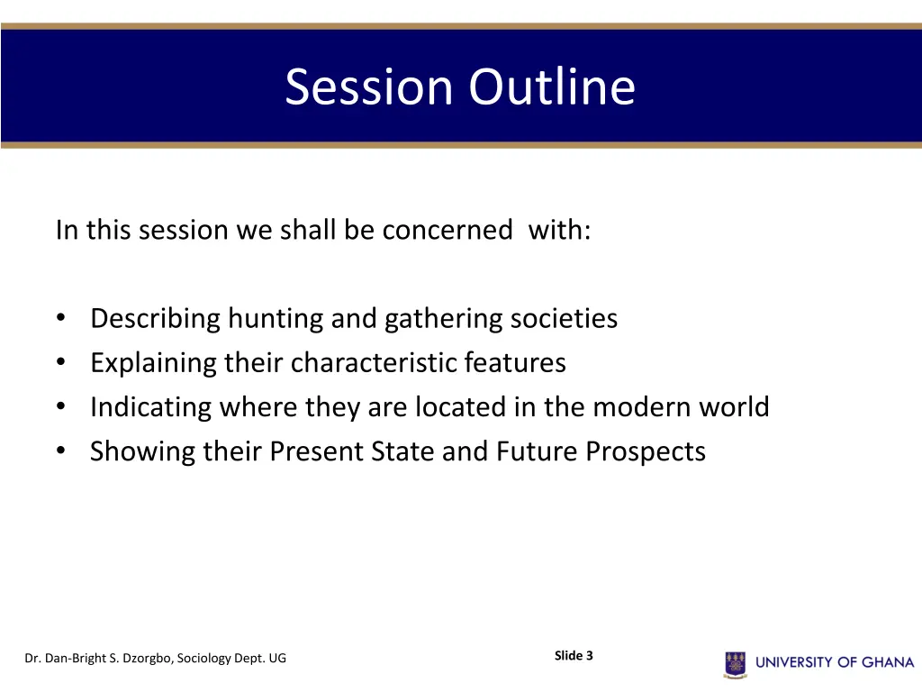 session outline