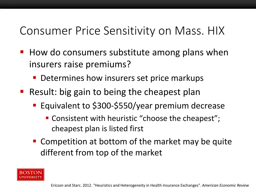 consumer price sensitivity on mass hix