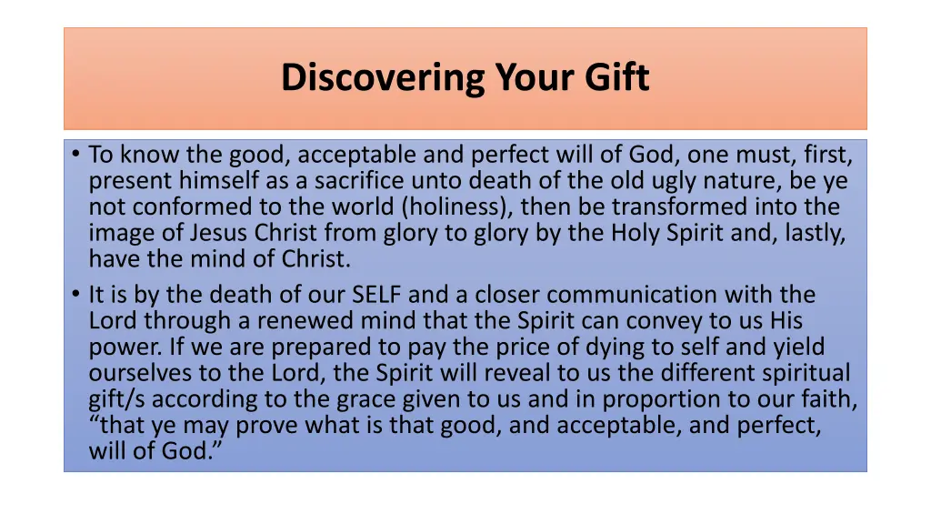 discovering your gift