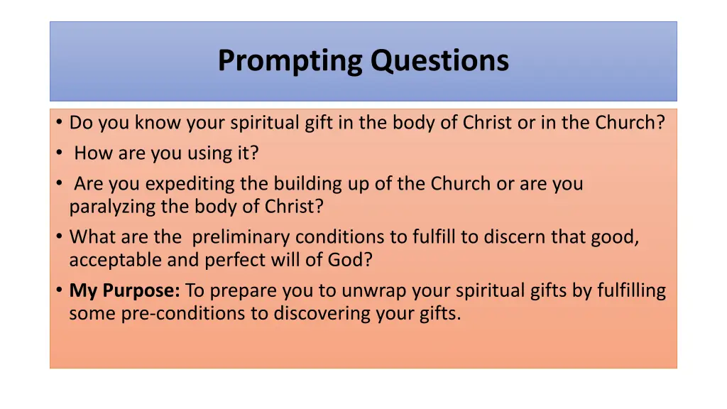 prompting questions