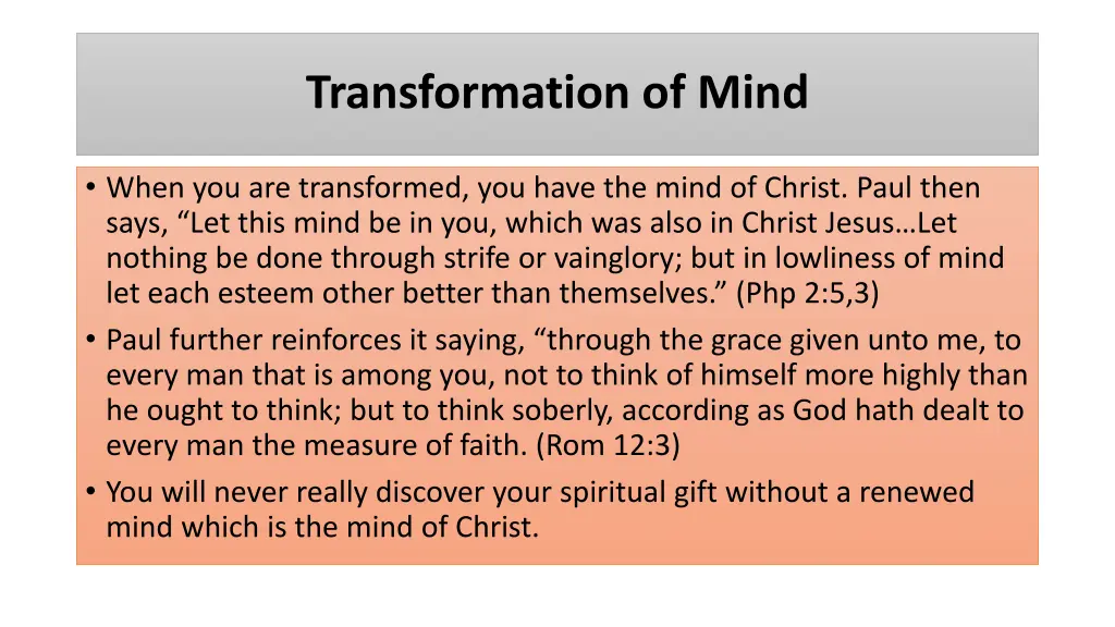 transformation of mind 1