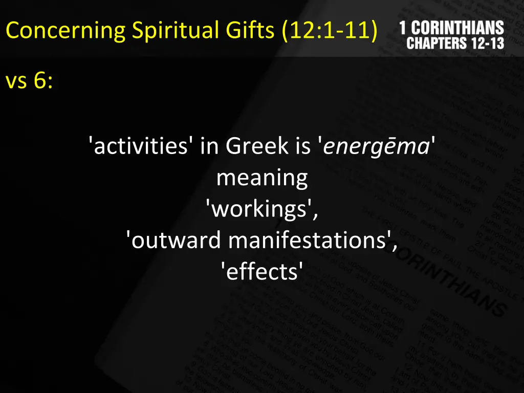 concerning spiritual gifts 12 1 11 4