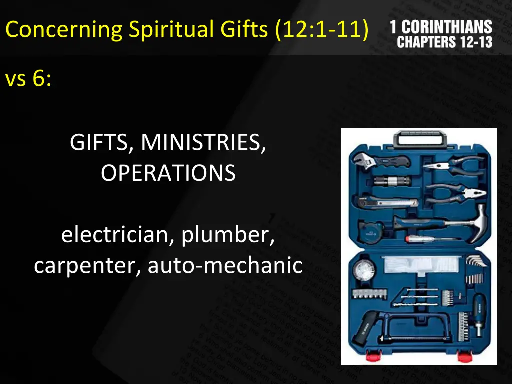 concerning spiritual gifts 12 1 11 5