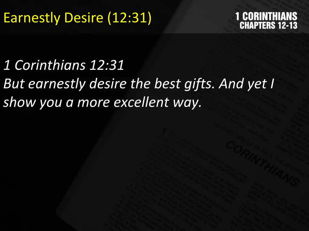 earnestly desire 12 31