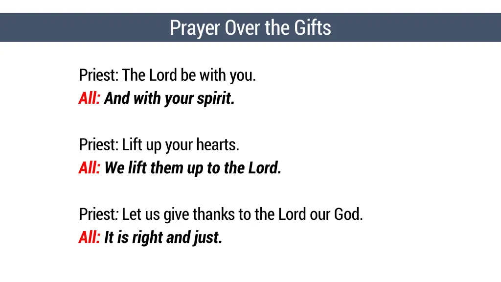 prayer over the gifts