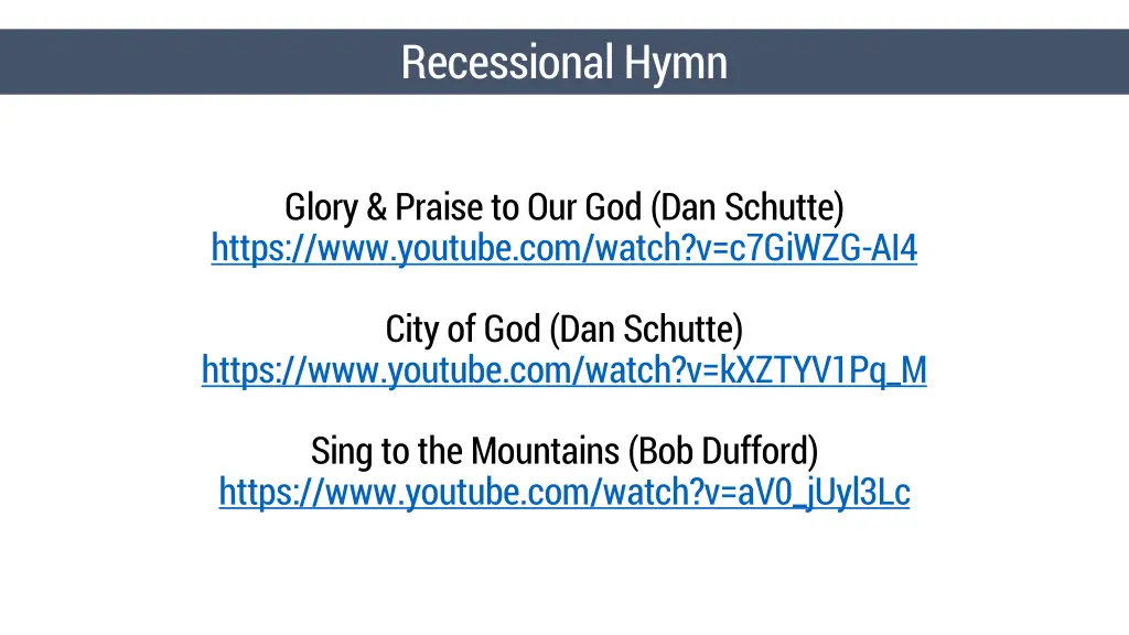 recessional hymn