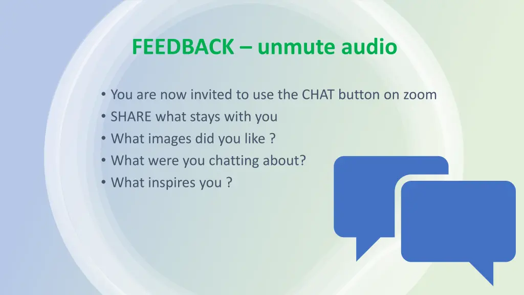 feedback unmute audio