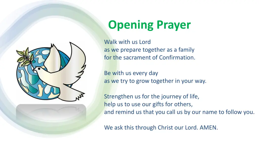 opening prayer