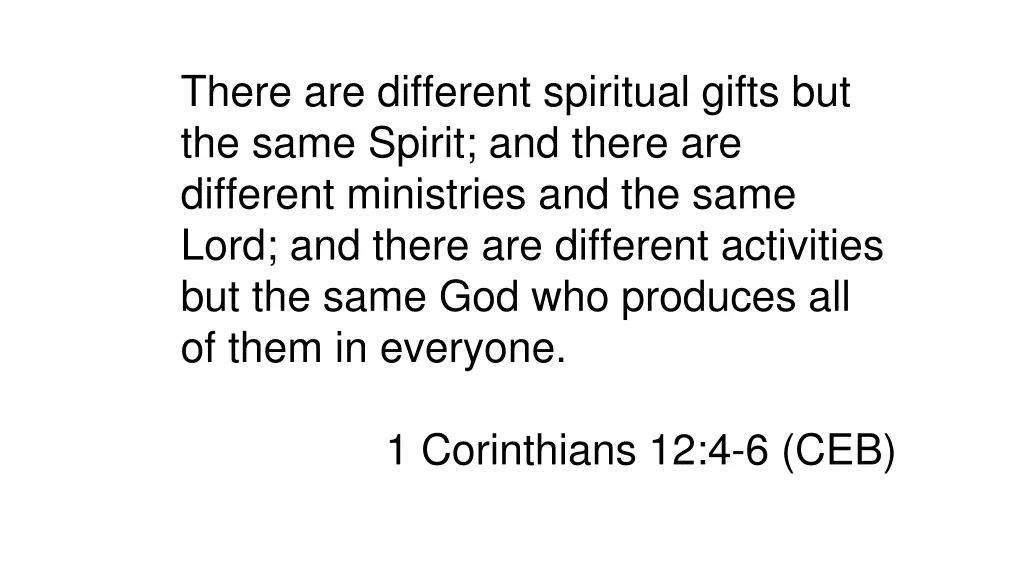 there are different spiritual gifts but the same