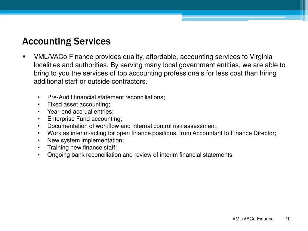 accounting services