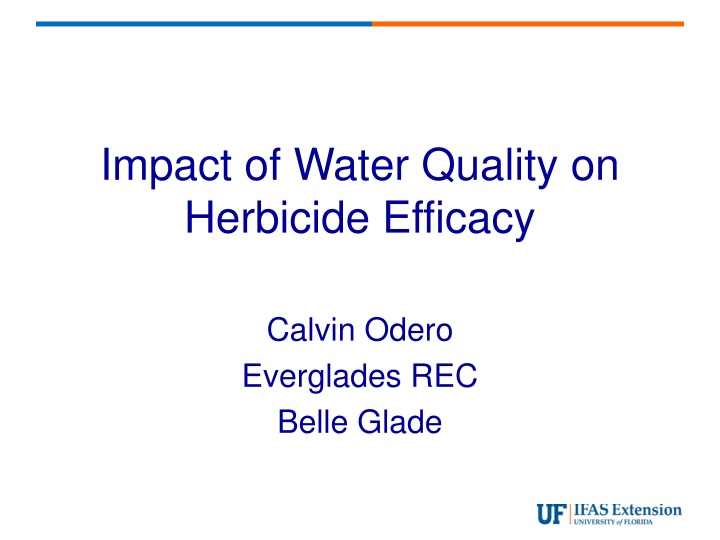 impact of water quality on herbicide efficacy