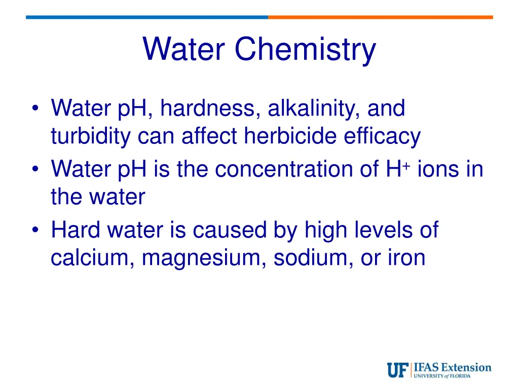 water chemistry