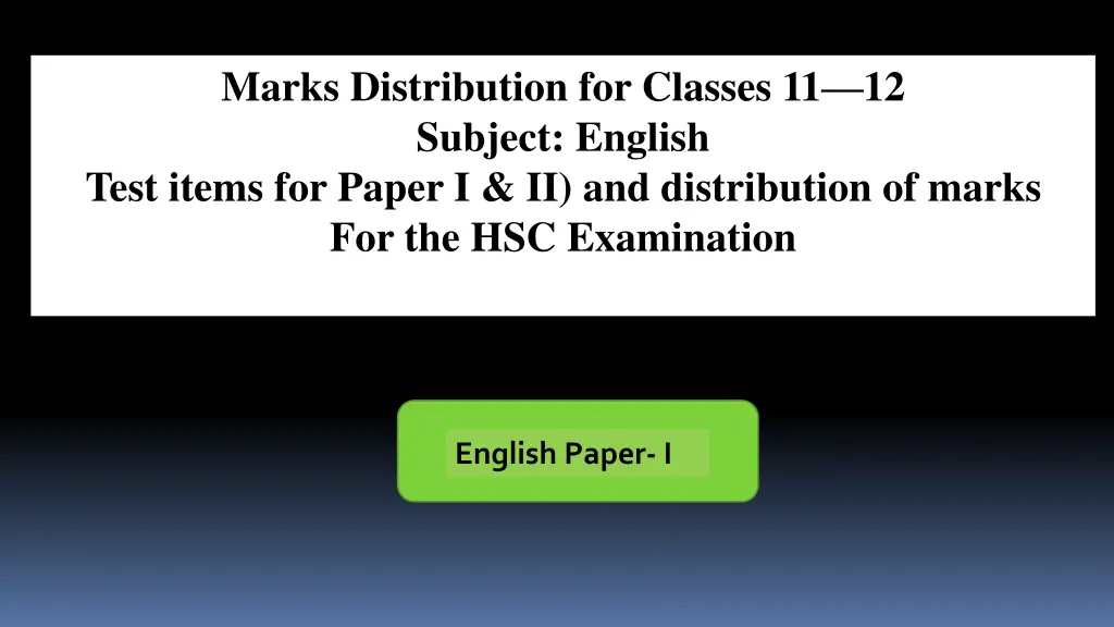 marks distribution for classes 11 12 subject