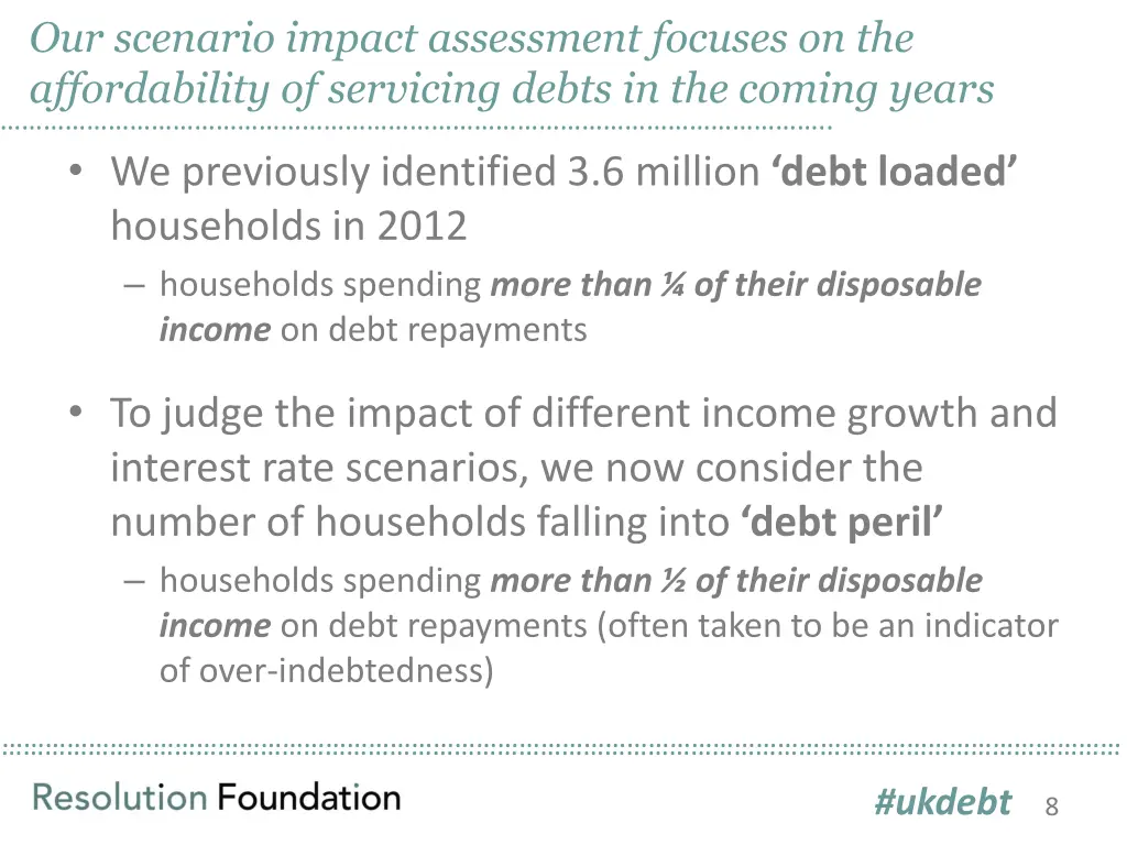 our scenario impact assessment focuses