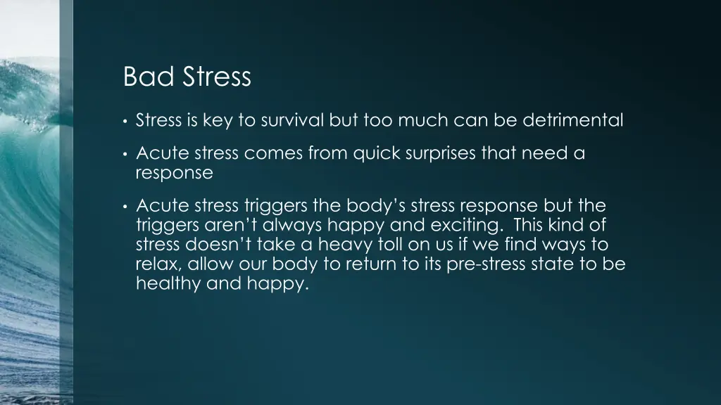 bad stress