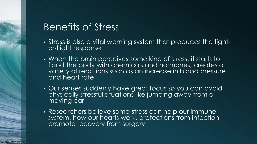 benefits of stress