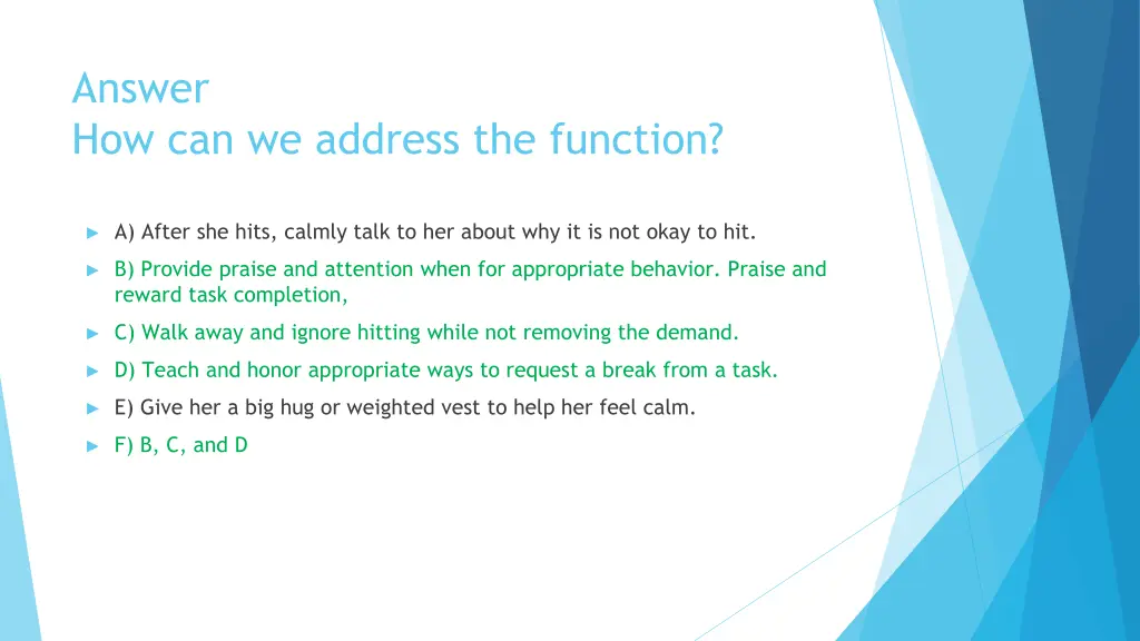 answer how can we address the function