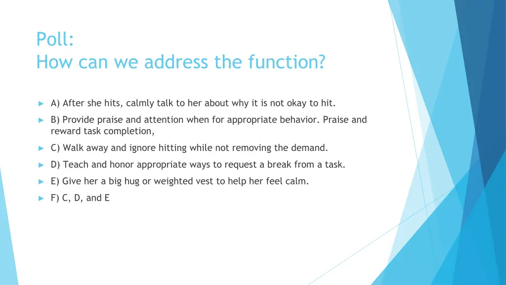 poll how can we address the function