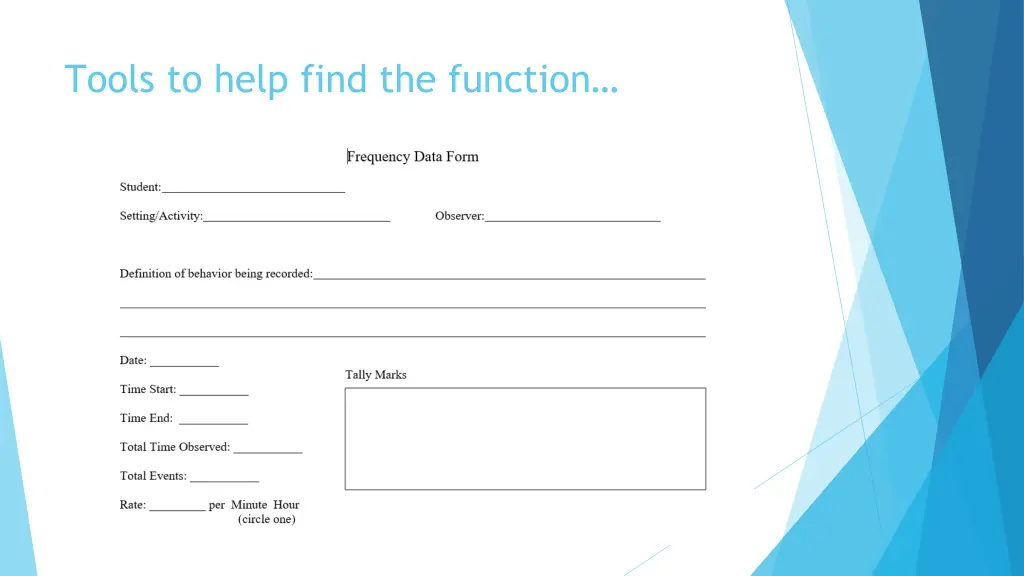 tools to help find the function
