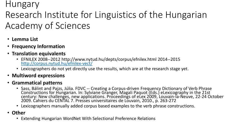 hungary research institute for linguistics