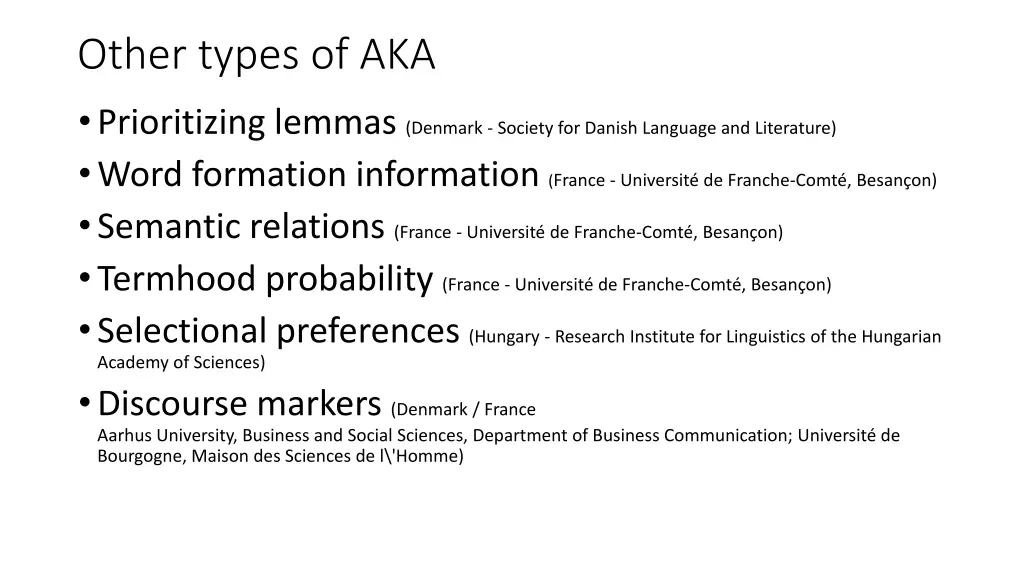 other types of aka prioritizing lemmas denmark