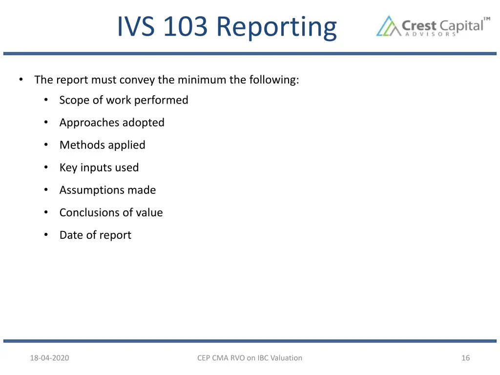 ivs 103 reporting