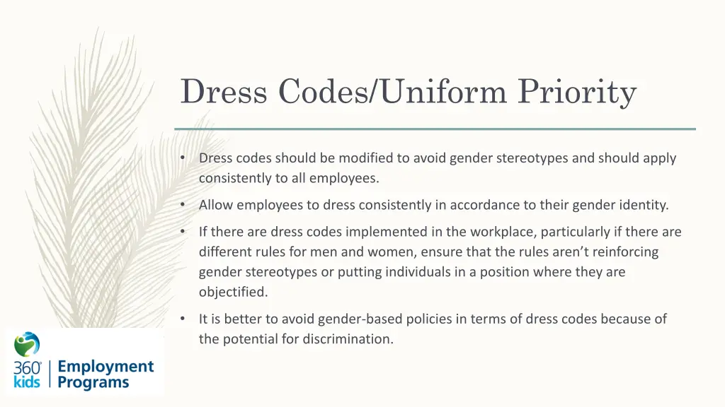 dress codes uniform priority