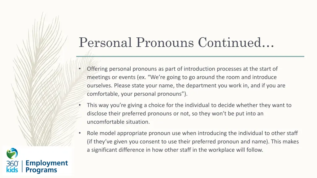 personal pronouns continued