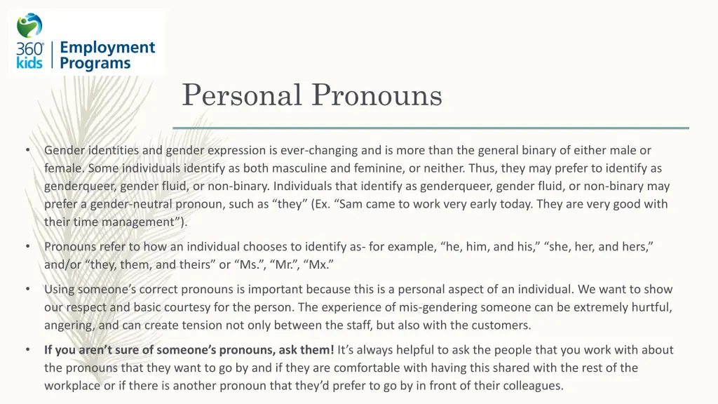 personal pronouns