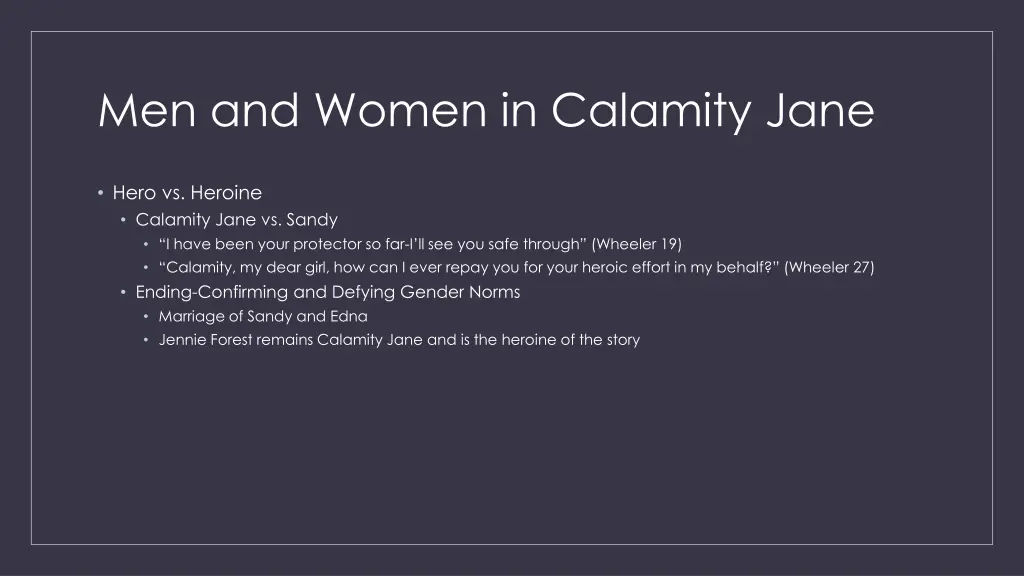 men and women in calamity jane