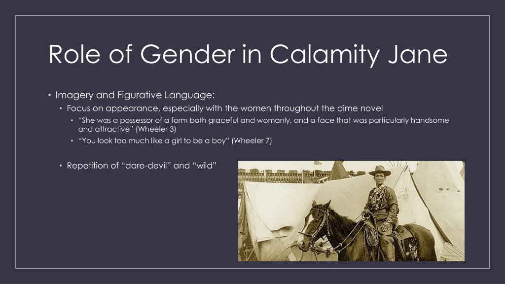 role of gender in calamity jane