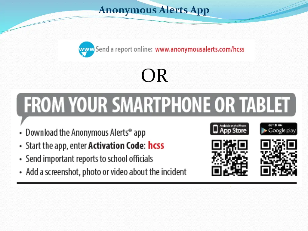 anonymous alerts app