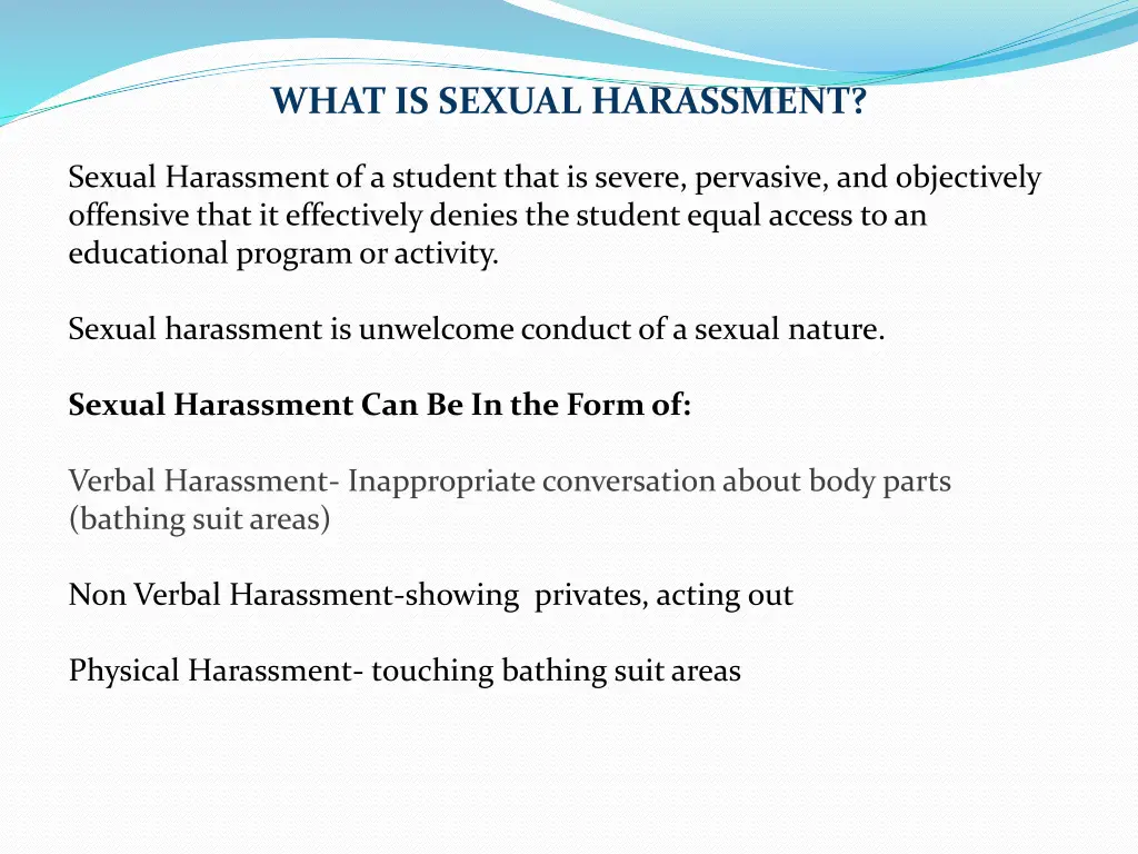 what is sexual harassment