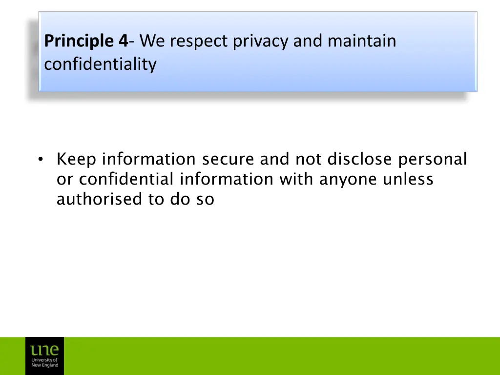 principle 4 we respect privacy and maintain