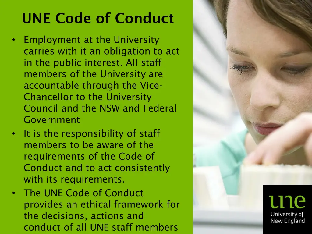 une code of conduct