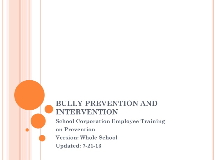 bully prevention and intervention school