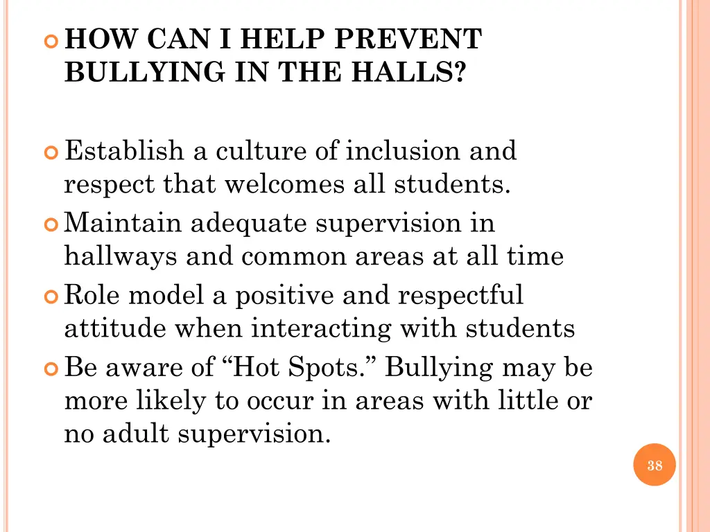 how can i help prevent bullying in the halls