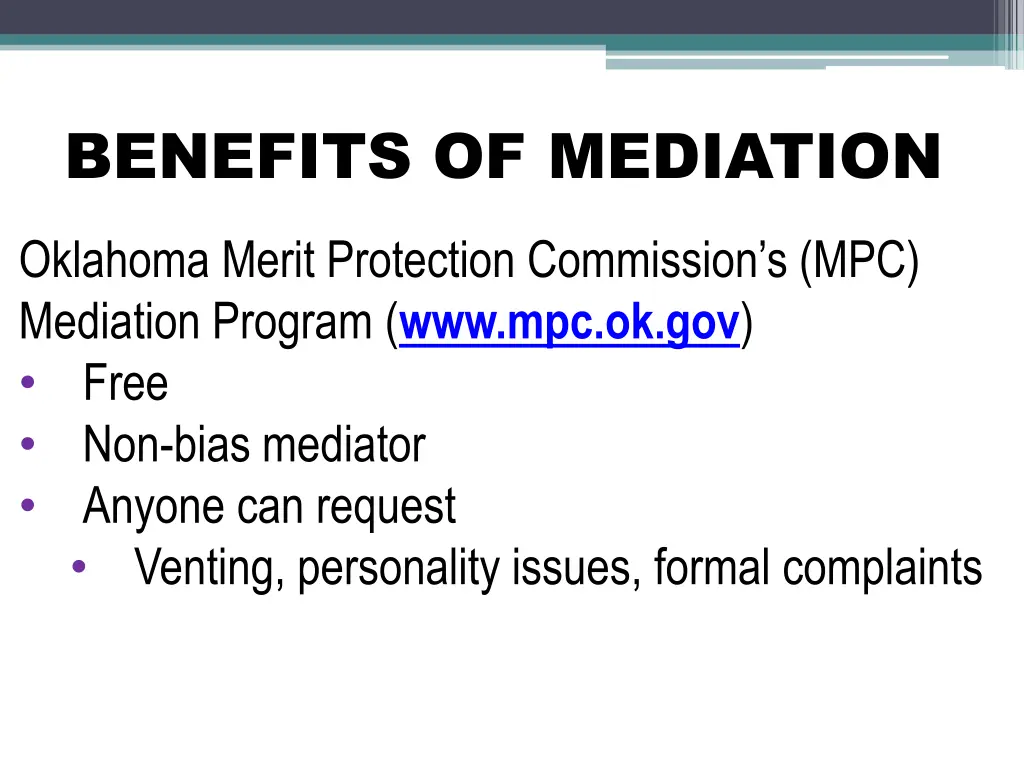 benefits of mediation