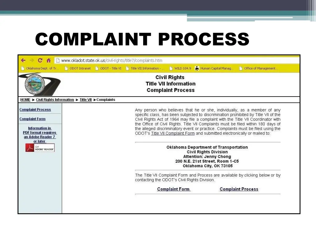 complaint process