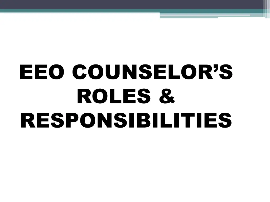 eeo counselor s roles responsibilities